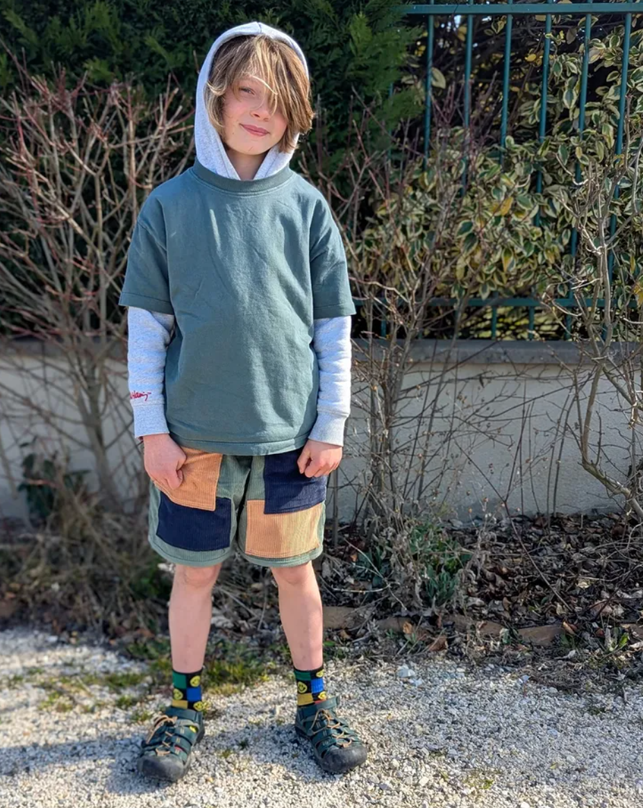 Colour Block Cords Shorts