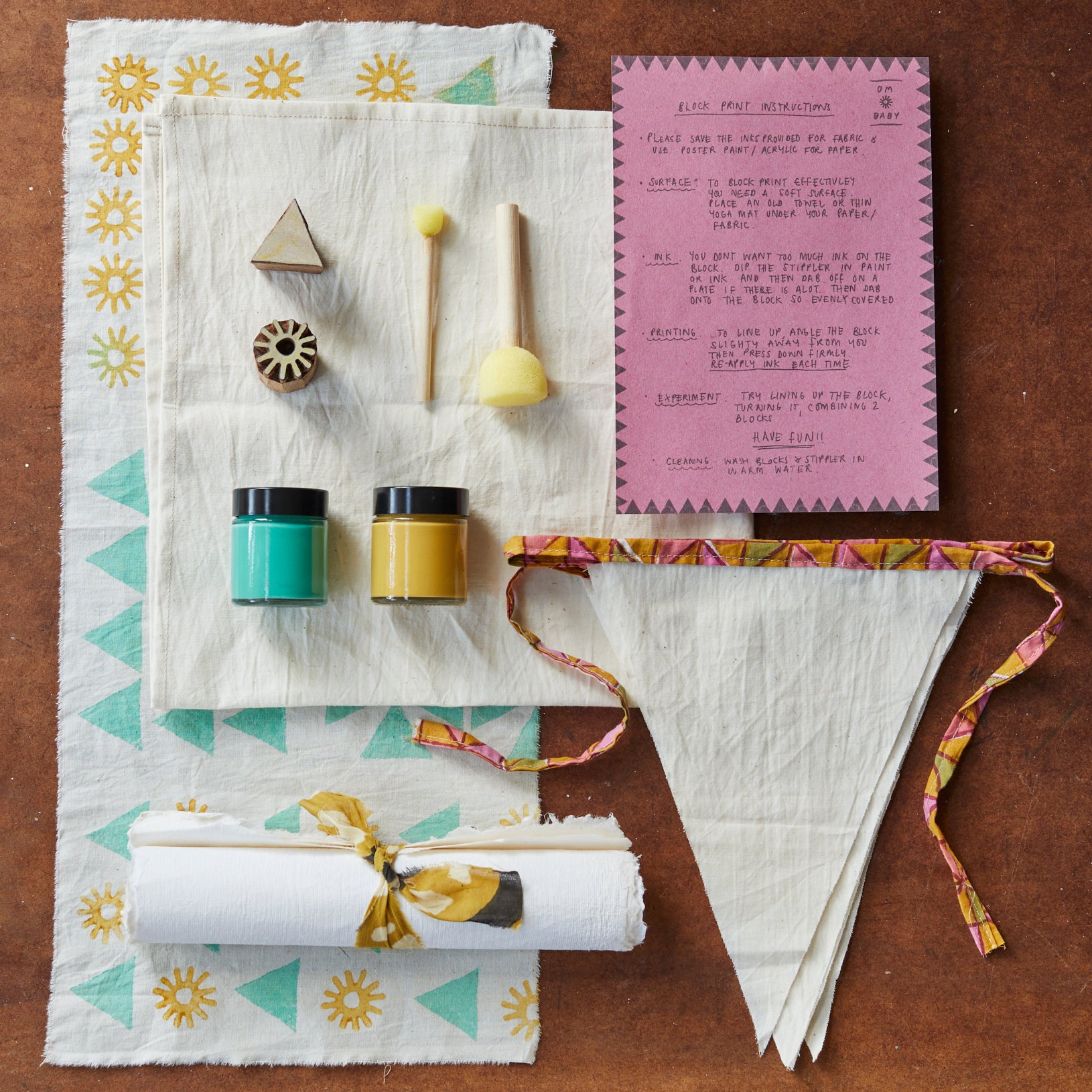 Block Printing Kit. Tri Sun