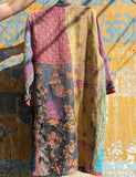 Long Kantha Jacket, Reversible